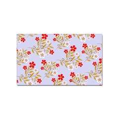 Nature Illustration Pattern Flower Floral Sticker Rectangular (100 Pack) by Ravend