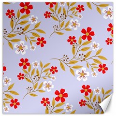 Nature Illustration Pattern Flower Floral Canvas 12  X 12  by Ravend