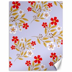 Nature Illustration Pattern Flower Floral Canvas 12  X 16  by Ravend