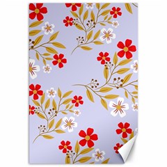 Nature Illustration Pattern Flower Floral Canvas 20  X 30  by Ravend