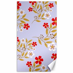 Nature Illustration Pattern Flower Floral Canvas 40  X 72  by Ravend