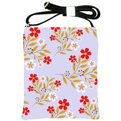 Nature Illustration Pattern Flower Floral Shoulder Sling Bag by Ravend