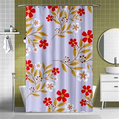 Nature Illustration Pattern Flower Floral Shower Curtain 48  X 72  (small)  by Ravend