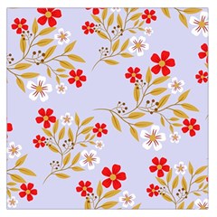 Nature Illustration Pattern Flower Floral Square Satin Scarf (36  X 36 ) by Ravend