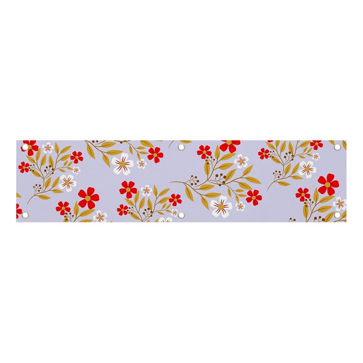 Nature Illustration Pattern Flower Floral Banner and Sign 4  x 1 