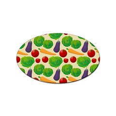 Food Illustration Pattern Texture Sticker (oval) by Ravend