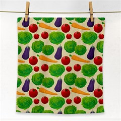 Food Illustration Pattern Texture Face Towel by Ravend