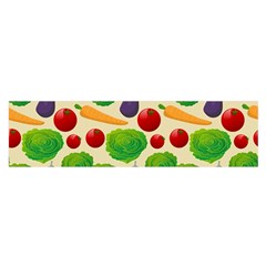 Food Illustration Pattern Texture Oblong Satin Scarf (16  X 60 ) by Ravend