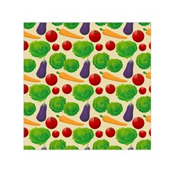 Food Illustration Pattern Texture Square Satin Scarf (30  X 30 ) by Ravend