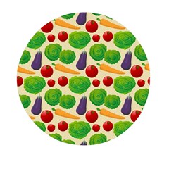 Food Illustration Pattern Texture Mini Round Pill Box (pack Of 5) by Ravend