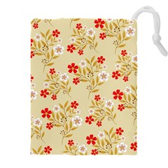 Illustration Pattern Flower Floral Drawstring Pouch (4xl) by Ravend