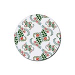 Background Pattern Texture Design Rubber Coaster (Round) Front