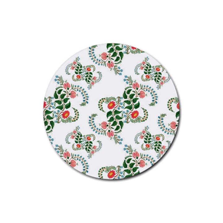 Background Pattern Texture Design Rubber Coaster (Round)