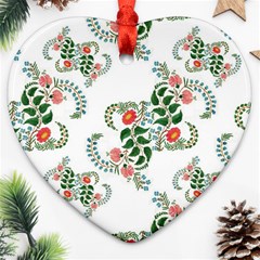 Background Pattern Texture Design Heart Ornament (two Sides)