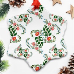 Background Pattern Texture Design Snowflake Ornament (two Sides) by Ravend