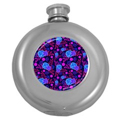 Illustration Background Wallpaper Round Hip Flask (5 Oz) by Ravend