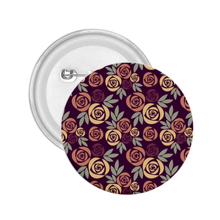 Illustration Flower Floral Nature Pattern Background 2.25  Buttons