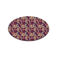 Illustration Flower Floral Nature Pattern Background Sticker (oval) by Ravend