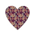 Illustration Flower Floral Nature Pattern Background Heart Magnet Front