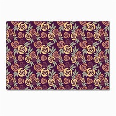 Illustration Flower Floral Nature Pattern Background Postcard 4 x 6  (pkg Of 10) by Ravend