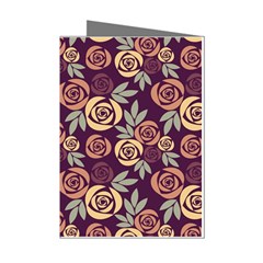 Illustration Flower Floral Nature Pattern Background Mini Greeting Cards (pkg Of 8)