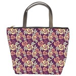 Illustration Flower Floral Nature Pattern Background Bucket Bag Front