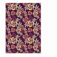 Illustration Flower Floral Nature Pattern Background Large Garden Flag (two Sides) by Ravend