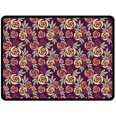 Illustration Flower Floral Nature Pattern Background Double Sided Fleece Blanket (large) 