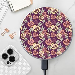 Illustration Flower Floral Nature Pattern Background Wireless Charger by Ravend