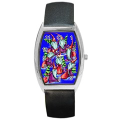 Merry Christmas Barrel Style Metal Watch