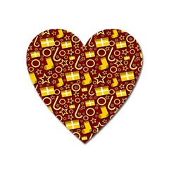 Pattern Paper Fabric Wrapping Heart Magnet by Ravend