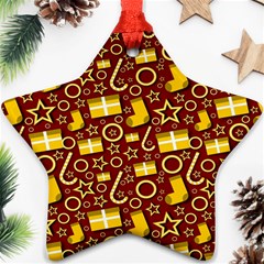 Pattern Paper Fabric Wrapping Star Ornament (two Sides) by Ravend