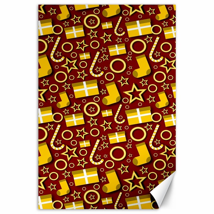 Pattern Paper Fabric Wrapping Canvas 24  x 36 