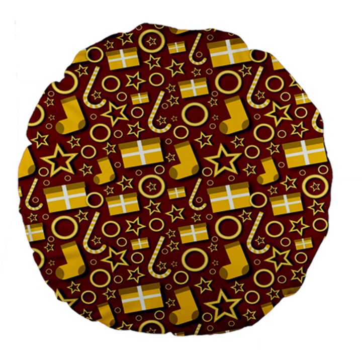 Pattern Paper Fabric Wrapping Large 18  Premium Round Cushions