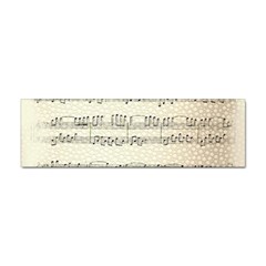 Music Beige Vintage Paper Background Design Sticker (bumper) by Ravend