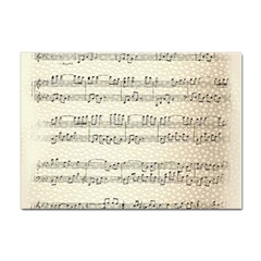 Music Beige Vintage Paper Background Design Sticker A4 (100 Pack)