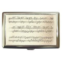 Music Beige Vintage Paper Background Design Cigarette Money Case by Ravend