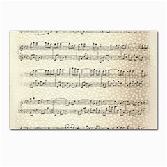 Music Beige Vintage Paper Background Design Postcards 5  X 7  (pkg Of 10)