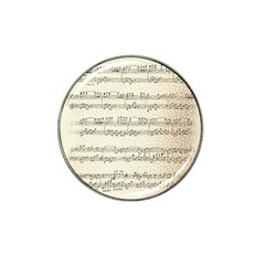 Music Beige Vintage Paper Background Design Hat Clip Ball Marker by Ravend