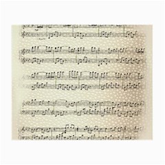 Music Beige Vintage Paper Background Design Small Glasses Cloth by Ravend