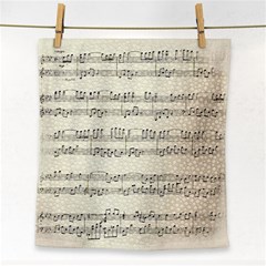 Music Beige Vintage Paper Background Design Face Towel by Ravend