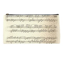 Music Beige Vintage Paper Background Design Pencil Case