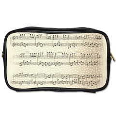 Music Beige Vintage Paper Background Design Toiletries Bag (two Sides) by Ravend