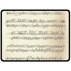 Music Beige Vintage Paper Background Design Fleece Blanket (large)  by Ravend