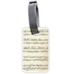 Music Beige Vintage Paper Background Design Luggage Tag (two sides) Front