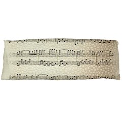 Music Beige Vintage Paper Background Design Body Pillow Case (dakimakura) by Ravend