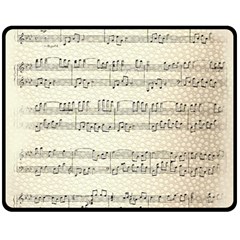 Music Beige Vintage Paper Background Design Double Sided Fleece Blanket (medium)  by Ravend