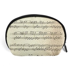 Music Beige Vintage Paper Background Design Accessory Pouch (large) by Ravend