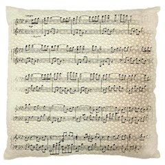 Music Beige Vintage Paper Background Design Standard Flano Cushion Case (one Side) by Ravend