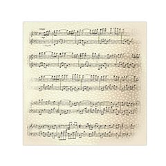 Music Beige Vintage Paper Background Design Square Satin Scarf (30  X 30 ) by Ravend